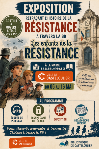 Affiche de l'exposition « Les enfants de la résistance »