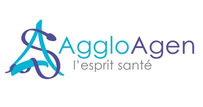 Logo de l'Agglomération d'Agen accompagné de la mention « l'esprit santé ».